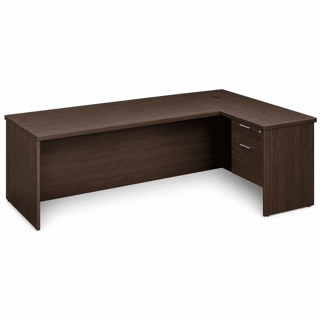 Axis Executive Desk with Return, 66-Inch studio product photograph