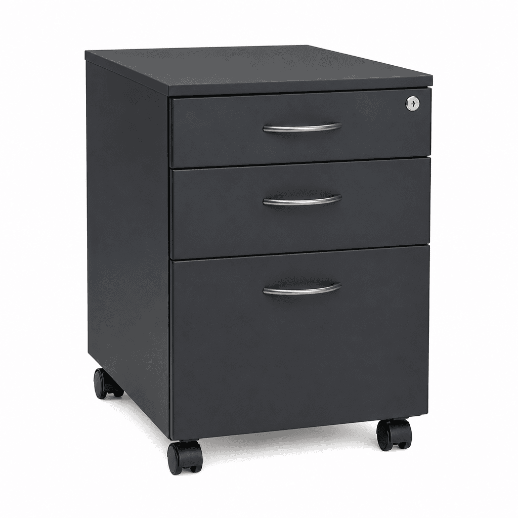 Rollfile Mobile Pedestal, 3 Drawers studio product photograph